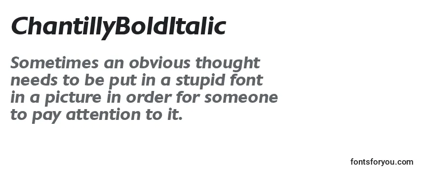 フォントChantillyBoldItalic