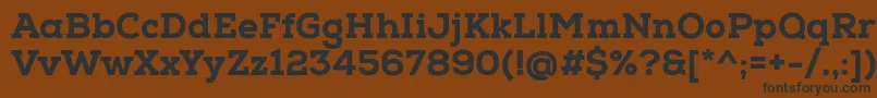NexaSlabHeavy Font – Black Fonts on Brown Background
