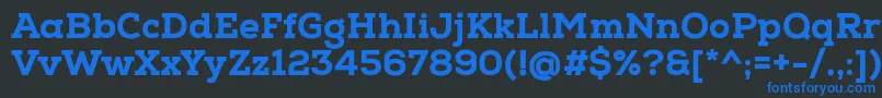 NexaSlabHeavy Font – Blue Fonts on Black Background