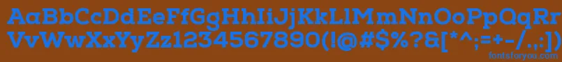 Шрифт NexaSlabHeavy – синие шрифты на коричневом фоне