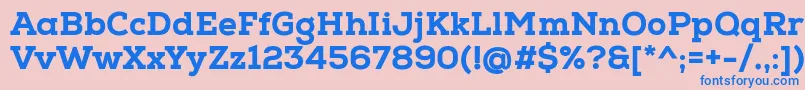 NexaSlabHeavy Font – Blue Fonts on Pink Background