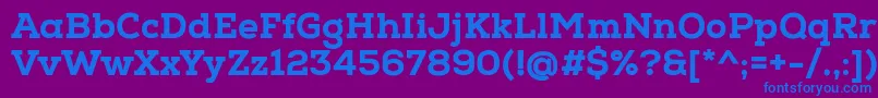 Шрифт NexaSlabHeavy – синие шрифты на фиолетовом фоне