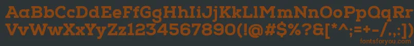 NexaSlabHeavy Font – Brown Fonts on Black Background
