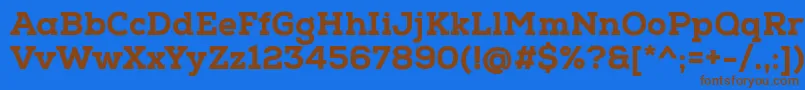 NexaSlabHeavy Font – Brown Fonts on Blue Background
