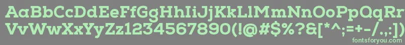 NexaSlabHeavy Font – Green Fonts on Gray Background
