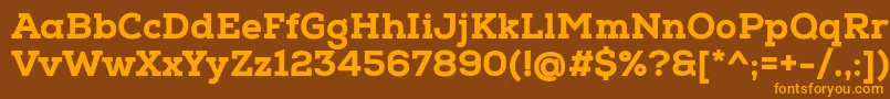 NexaSlabHeavy Font – Orange Fonts on Brown Background