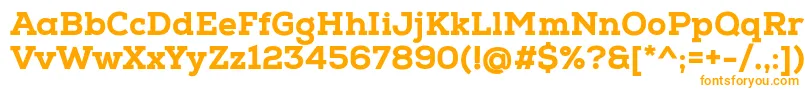 NexaSlabHeavy Font – Orange Fonts on White Background