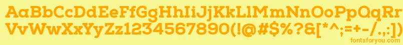 NexaSlabHeavy Font – Orange Fonts on Yellow Background