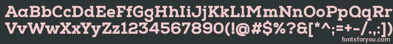 NexaSlabHeavy Font – Pink Fonts on Black Background