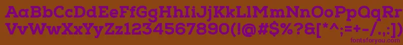 NexaSlabHeavy Font – Purple Fonts on Brown Background