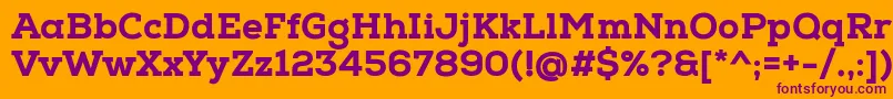 Шрифт NexaSlabHeavy – фиолетовые шрифты на оранжевом фоне