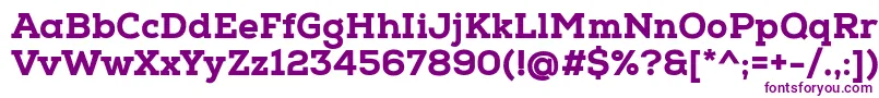 Шрифт NexaSlabHeavy – фиолетовые шрифты на белом фоне