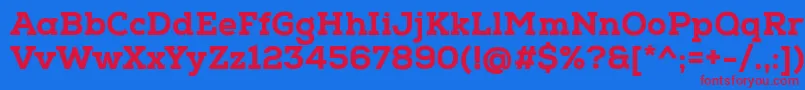 NexaSlabHeavy Font – Red Fonts on Blue Background