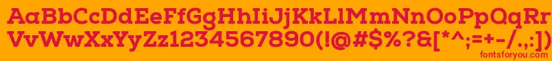 NexaSlabHeavy Font – Red Fonts on Orange Background