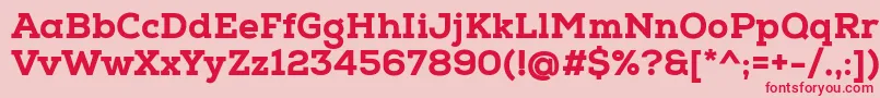 NexaSlabHeavy-Schriftart – Rote Schriften auf rosa Hintergrund