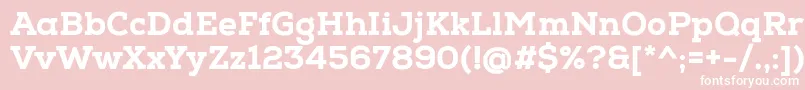 NexaSlabHeavy Font – White Fonts on Pink Background