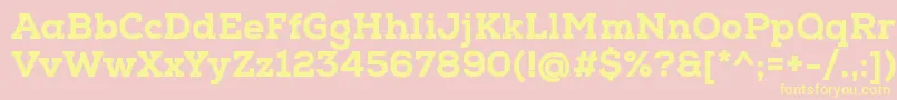 NexaSlabHeavy Font – Yellow Fonts on Pink Background