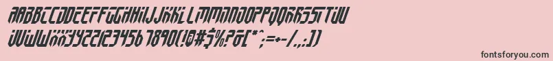 フォントFedyralIiItalic – ピンクの背景に黒い文字