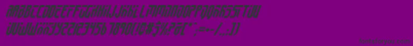 FedyralIiItalic-Schriftart – Schwarze Schriften auf violettem Hintergrund