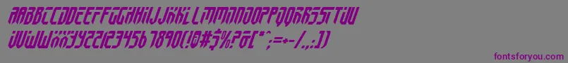 FedyralIiItalic-fontti – violetit fontit harmaalla taustalla