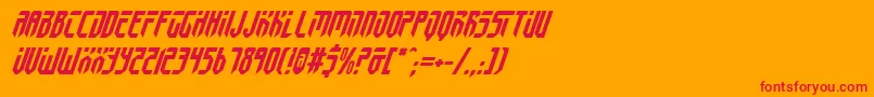 FedyralIiItalic Font – Red Fonts on Orange Background