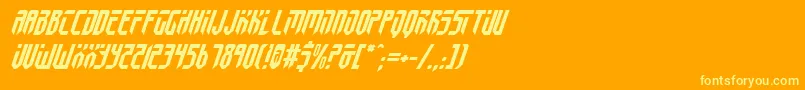 FedyralIiItalic Font – Yellow Fonts on Orange Background