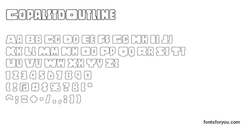 Шрифт CopalstdOutline – алфавит, цифры, специальные символы