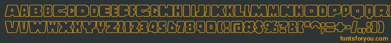 フォントCopalstdOutline – 黒い背景にオレンジの文字