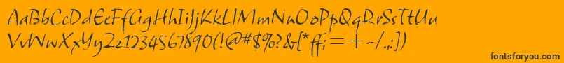 Шрифт SamuelitcTt – чёрные шрифты на оранжевом фоне