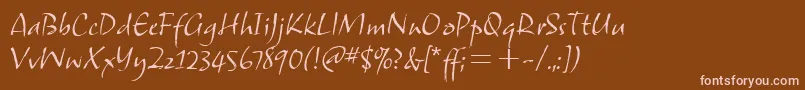 Шрифт SamuelitcTt – розовые шрифты на коричневом фоне
