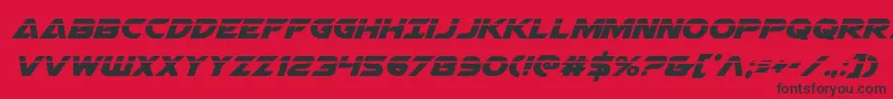 Airstrikelaser Font – Black Fonts on Red Background