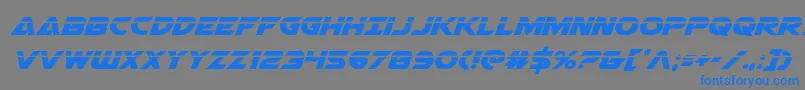 Airstrikelaser Font – Blue Fonts on Gray Background