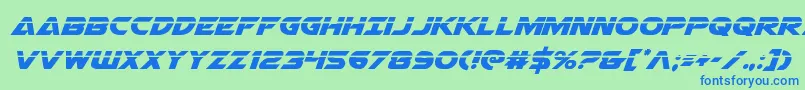 Airstrikelaser Font – Blue Fonts on Green Background