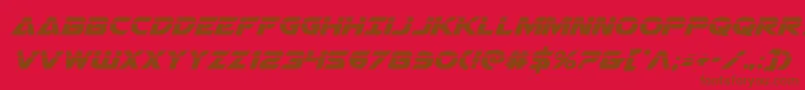 Airstrikelaser Font – Brown Fonts on Red Background