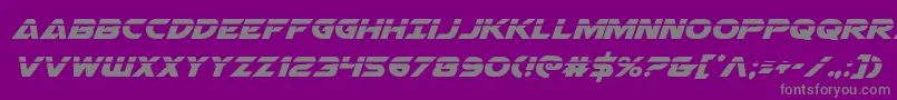 Airstrikelaser-Schriftart – Graue Schriften auf violettem Hintergrund