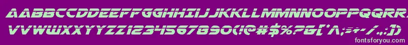 Airstrikelaser Font – Green Fonts on Purple Background