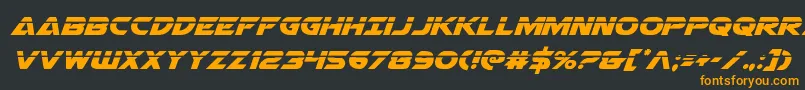 Airstrikelaser Font – Orange Fonts on Black Background