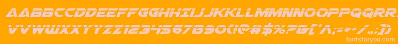 Airstrikelaser Font – Pink Fonts on Orange Background