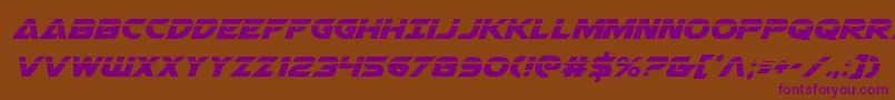 Airstrikelaser Font – Purple Fonts on Brown Background