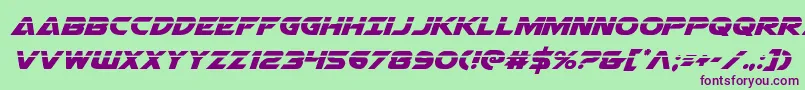 Airstrikelaser Font – Purple Fonts on Green Background