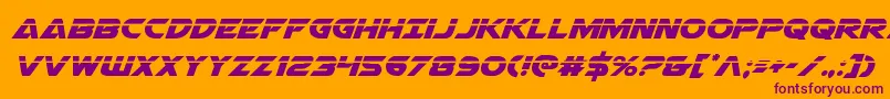 Airstrikelaser Font – Purple Fonts on Orange Background