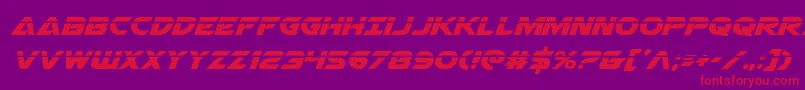 Airstrikelaser-Schriftart – Rote Schriften auf violettem Hintergrund