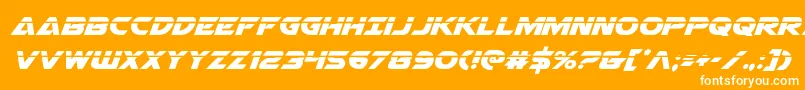 Airstrikelaser Font – White Fonts on Orange Background