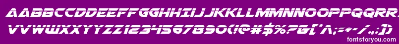 Airstrikelaser Font – White Fonts on Purple Background