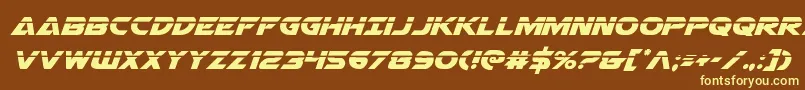 Airstrikelaser Font – Yellow Fonts on Brown Background