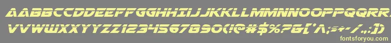 Airstrikelaser Font – Yellow Fonts on Gray Background