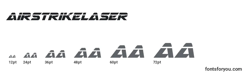 Размеры шрифта Airstrikelaser