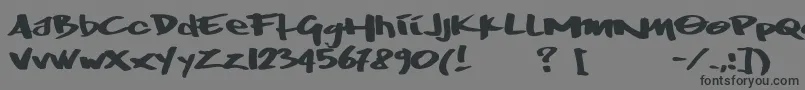 フォントWrktag – 黒い文字の灰色の背景