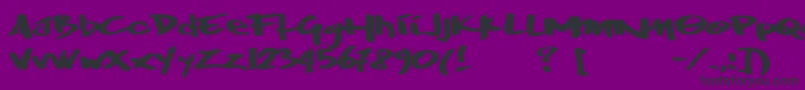 Wrktag Font – Black Fonts on Purple Background