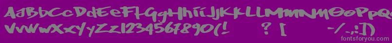 Wrktag Font – Gray Fonts on Purple Background
